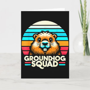 Rolig Groundhog Day 2025 Vintage Retro Jordpiggsda Kort