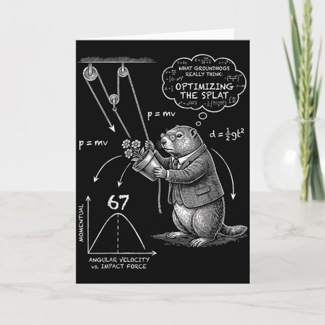 Rolig Groundhog Day 67 Meme Vad Murmeldjur Verklig Kort (Framsida)
