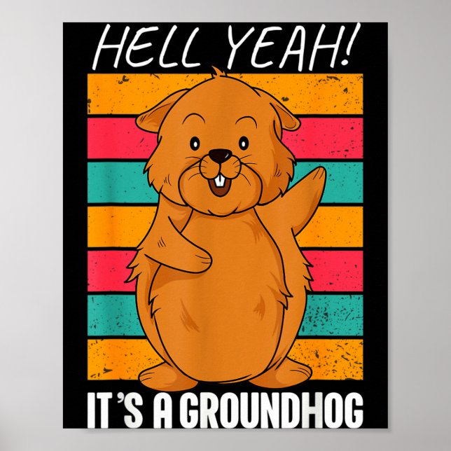 Rolig Groundhog Day Cartoon Anime Nyhet Grafisk  Poster (Framsidan)