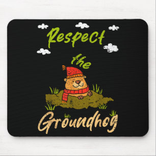 Rolig Groundhog Day-citat Respekt för Groundhog  Musmatta