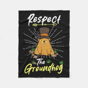 Rolig Groundhog Day Citat Respekt För Murmeldagen Fleecefilt