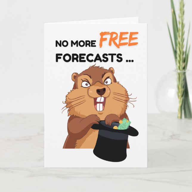 Rolig Groundhog Day med Ilsken Murmeldag Kort (Framsida)