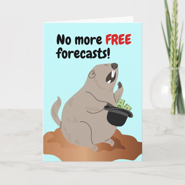 Rolig Groundhog Day med Krävande Murmeldjur Kort (Framsida)