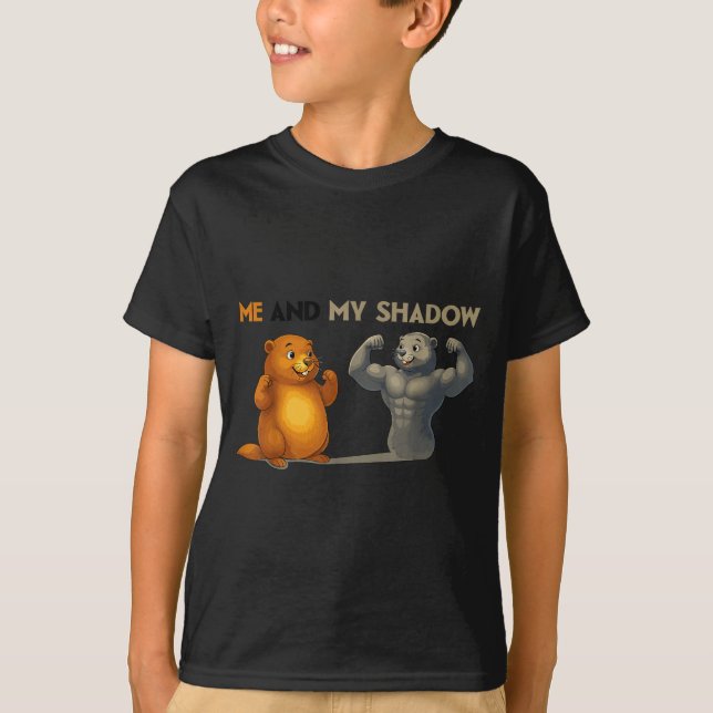 Rolig Groundhog Day  T Shirt (Framsida)