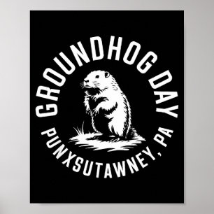 Rolig Groundhog Punxsutawney Groundhog Day Skugga Poster