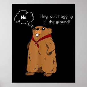 Rolig Groundhog Skämt Groundhog Day Citat Älskare Poster