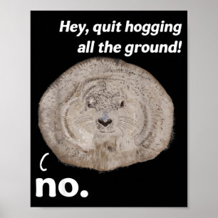 Rolig Groundhog-witz Groundhog Day Woodchuck-citat Poster