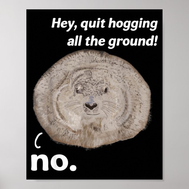 Rolig Groundhog-witz Groundhog Day Woodchuck-citat Poster (Framsidan)