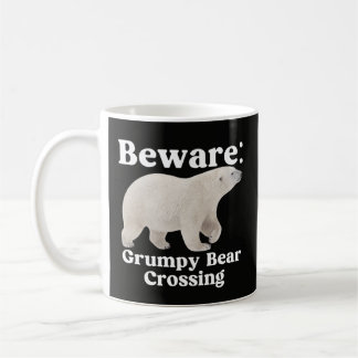 Rolig Grumpy Bear Varning för Kaffe Mugg