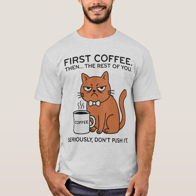 Rolig Grumpy Cat Sarksastisk Grafisk T-shirt (Framsida)