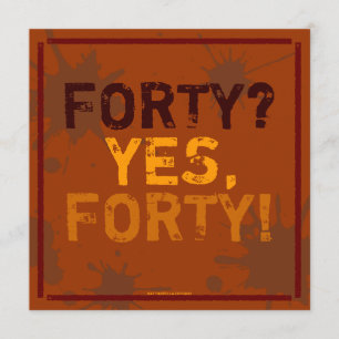 Rolig Grungy födelsedagsfest inbjudan