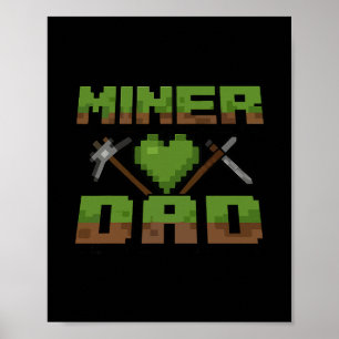 Rolig gruvarbetare pappa födelsedags pojke fest vi poster