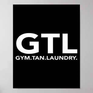 Rolig Gtl-gåva - Rolig Gym Tan Tvätt New Jersey Poster