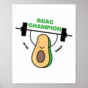 Rolig Guacamole-tröja för partimästarna och BBQ Poster