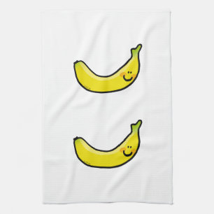Rolig gul banan kökshandduk