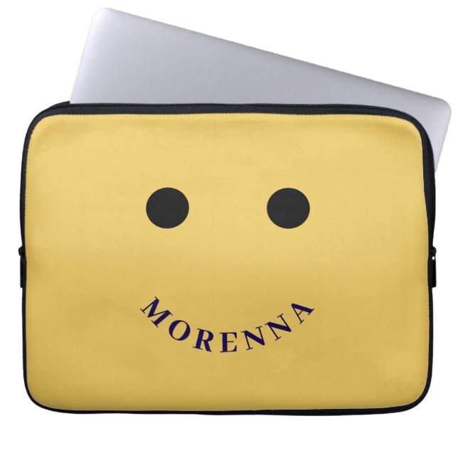 Rolig gul bärbar datorskydd laptop fodral (Framsidan)