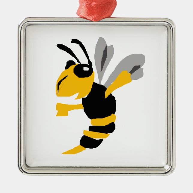 Rolig gul jackaurinnevånarekonst julgransprydnad metall (Framsidan)