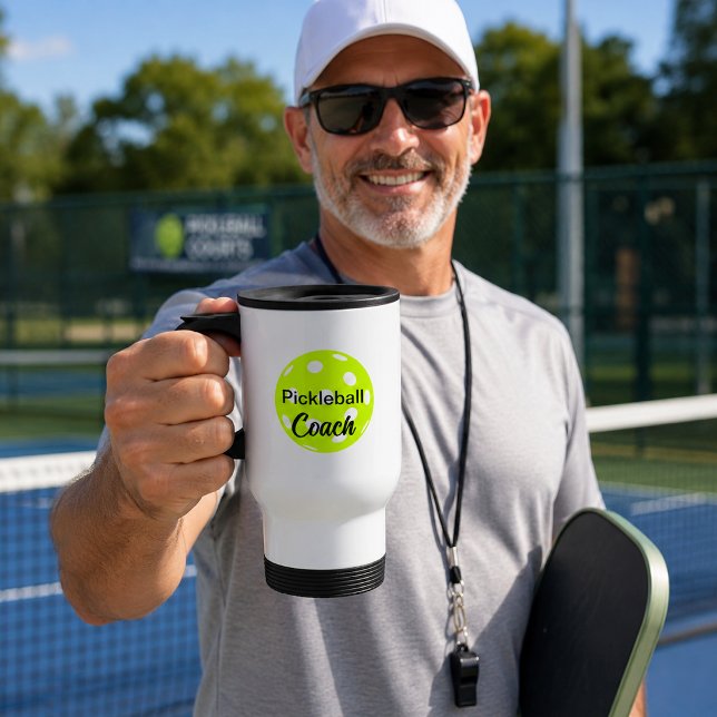 Rolig gul Pickleball-tränarens textdesign Resemugg (Skapare uppladdad)