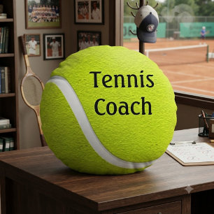 ROLIG Gul Tennisboll Tränare Namn Rund Kudde