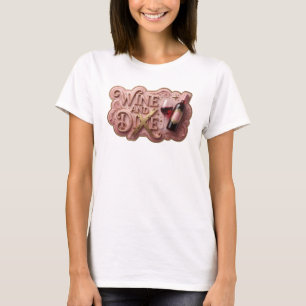 Rolig Guld VIN OCH DIXE Tryck T Shirt