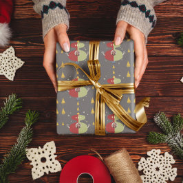 Rolig Guldträd Jul Anpassad Foto Högtid Presentpapper