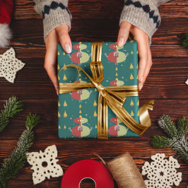 Rolig Guldträd Jul Anpassad Foto Högtid Presentpapper