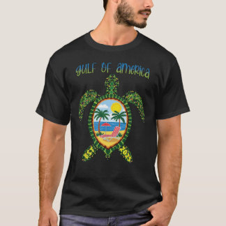 Rolig Gulf of America Sköldpadda Est. 2025 gulf av T Shirt