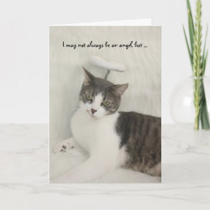 Rolig/gullig ängel kort