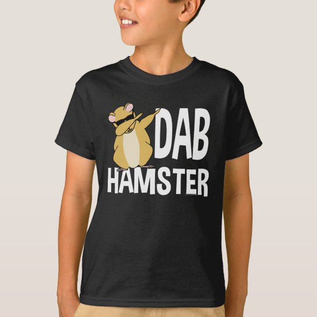 Rolig gullig badda djur dans för klickHamster Tee (Framsida)