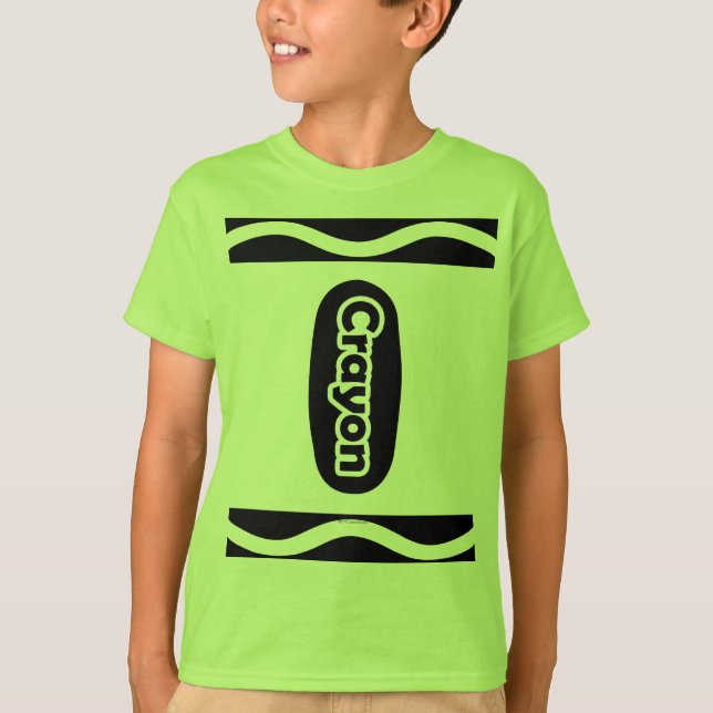 Rolig gullig CrayonHalloween dräkt några färgungar Tee Shirt (Framsida)