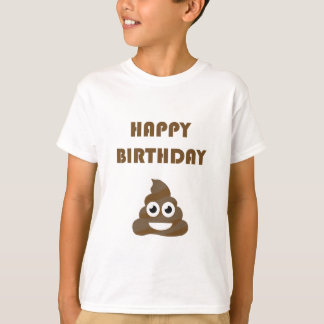 Rolig gullig grattis på födelsedagenpartyPoop T-shirt