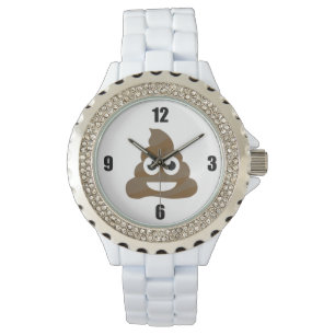 Rolig gullig Poop Emoji Armbandsur