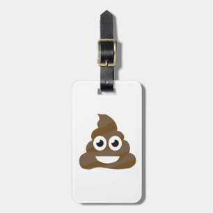 Rolig gullig Poop Emoji Bagagebricka
