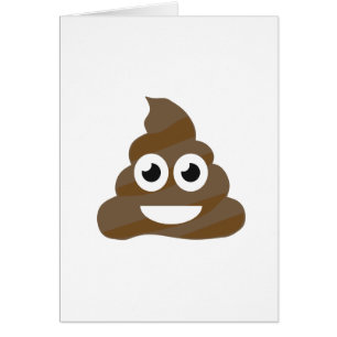 Rolig gullig Poop Emoji Hälsningskort