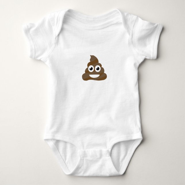 Rolig gullig Poop Emoji T Shirt (Framsida)