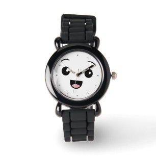 Rolig gullig smiley face armbandsur