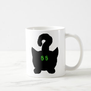 Rolig gullig svart design för mugg för
