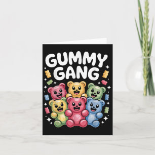 Rolig Gummibjörn Design För Män Kvinnor Barn Gummi Kort
