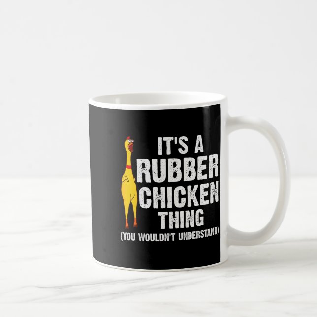 Rolig gummikyckling present män kvinnor gummikyckl kaffemugg (Höger)