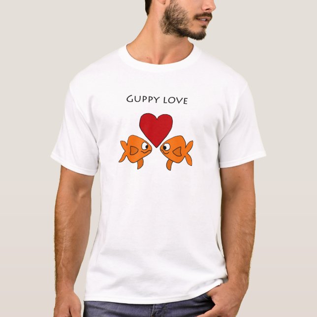 Rolig Guppykärlekdesign Tee (Framsida)