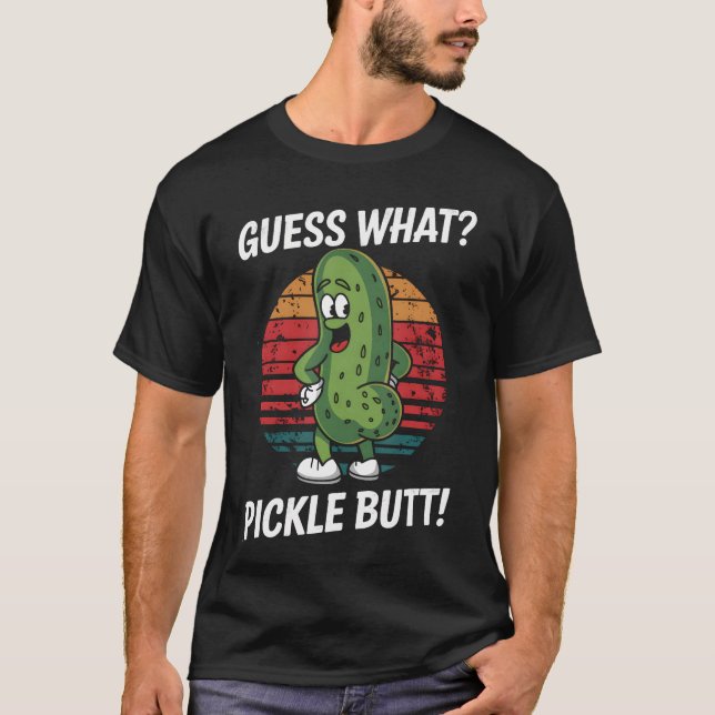 Rolig Gurka Gissa Vad Gurka Ass Meme Gurka  T Shirt (Framsida)