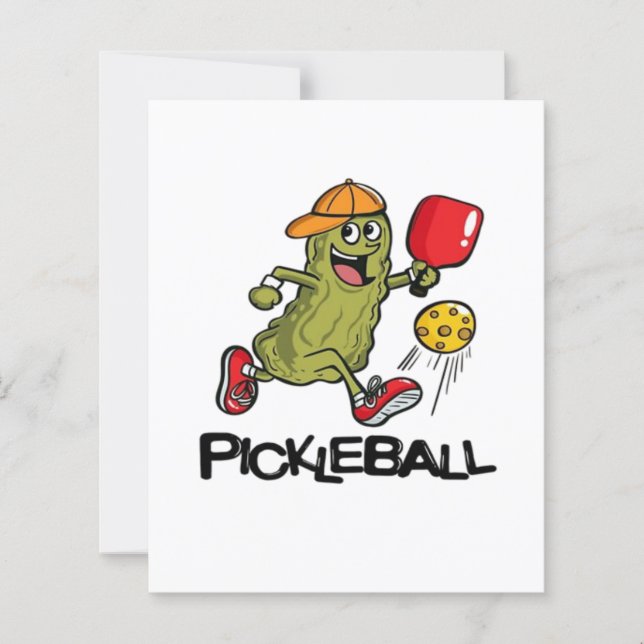 Rolig Gurka Spelar Pickleball  (Framsida)