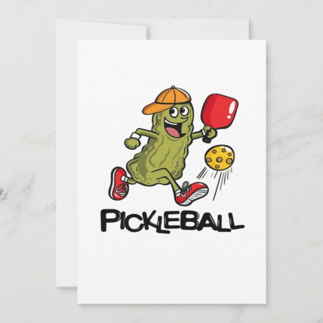 Rolig Gurka Spelar Pickleball  (Framsida)