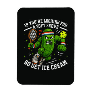 Rolig Gurka Spelar Pickleball Magnet