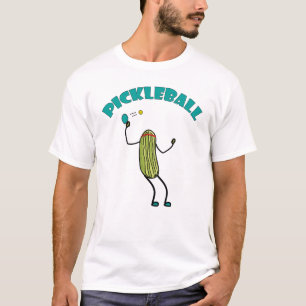 Rolig Gurka Spelar Pickleball T Shirt