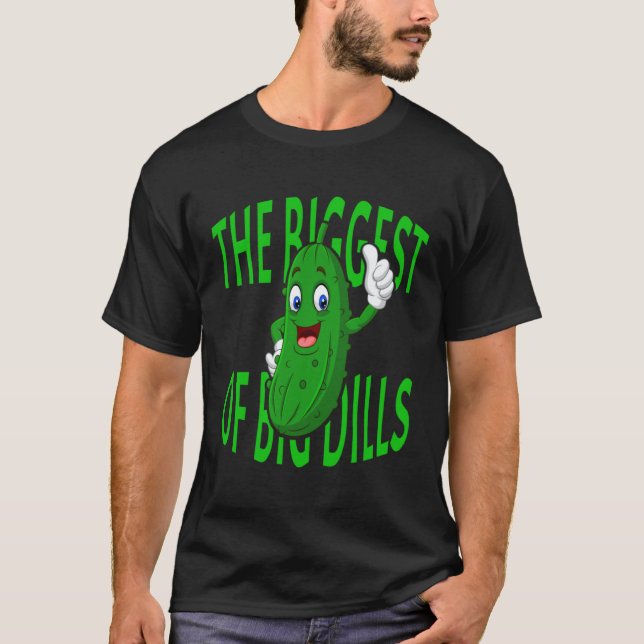 Rolig Gurka Största av de Stora Dillgurkor Vegan T Shirt (Framsida)