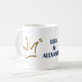 Rolig gyllene krona - lyx kunglig 1 kaffemugg
