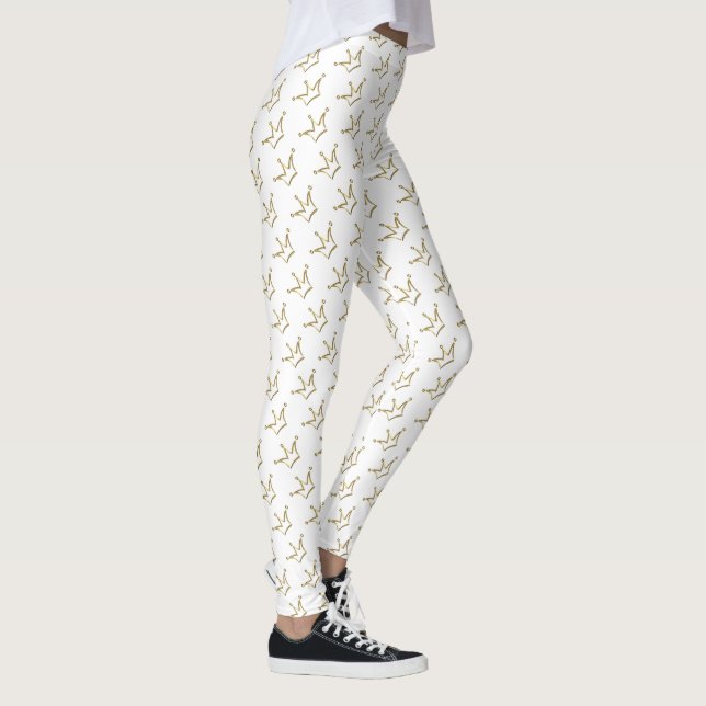 Rolig gyllene krona - lyx kunglig 1 leggings (Höger)