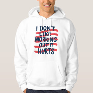 Rolig gym citat träning motivation hoodie
