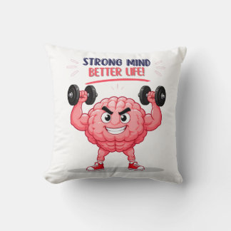 Rolig Gym Hjälptecken Karaktär Mental Styrka Citat Kudde